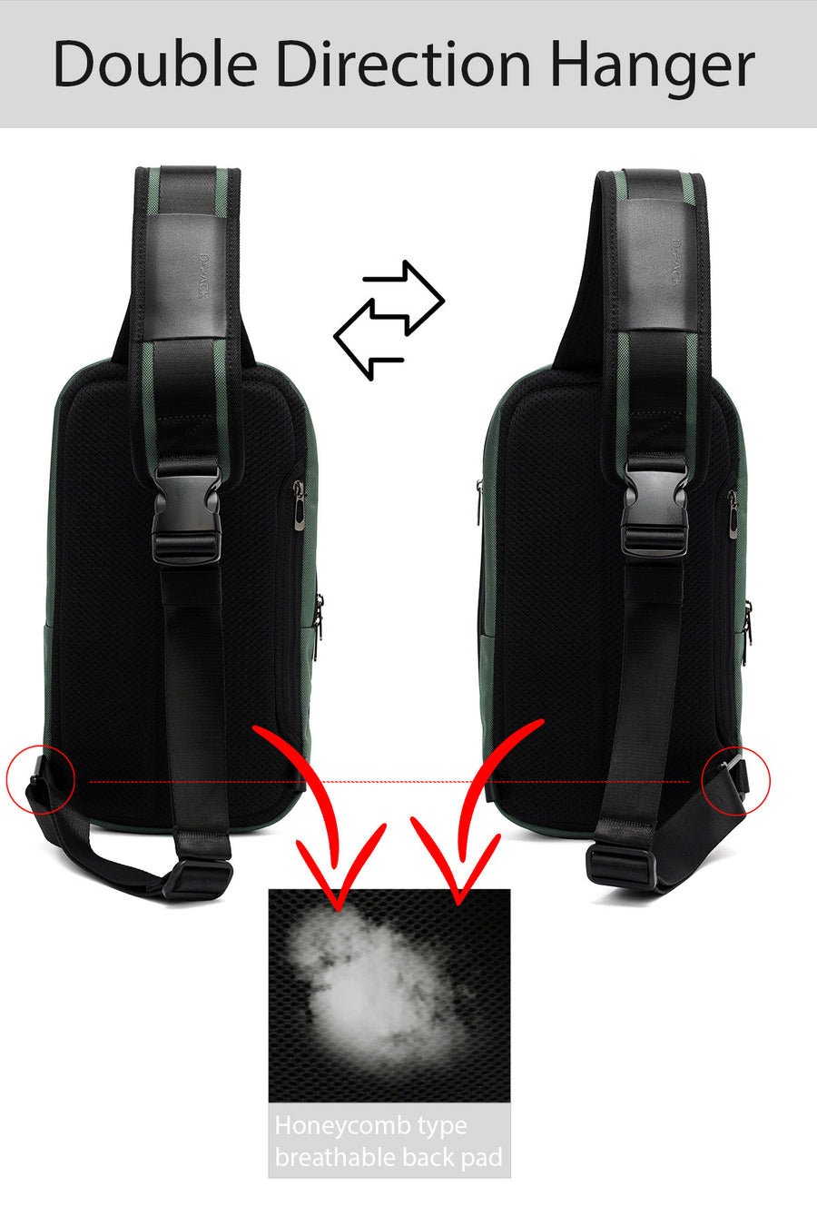 D-Pack Erkek Yeşil Çapraz Çanta