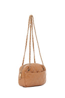 Woman Beige Quilted Crossbody Bag | Derimod