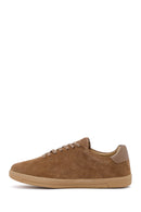 Erkek Bej Bağcıklı Süet Deri Sneaker | Derimod