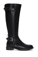 Women's Black Zippered Buckle Boots | Derimod