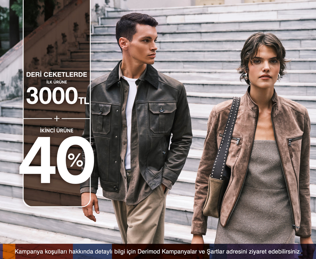 Deri Giyim Ürünlerinde 3000 TL Kupon, İkinci Üründe %40 İndirim