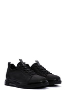 Erkek Siyah Nubuk Deri Sneaker | Derimod