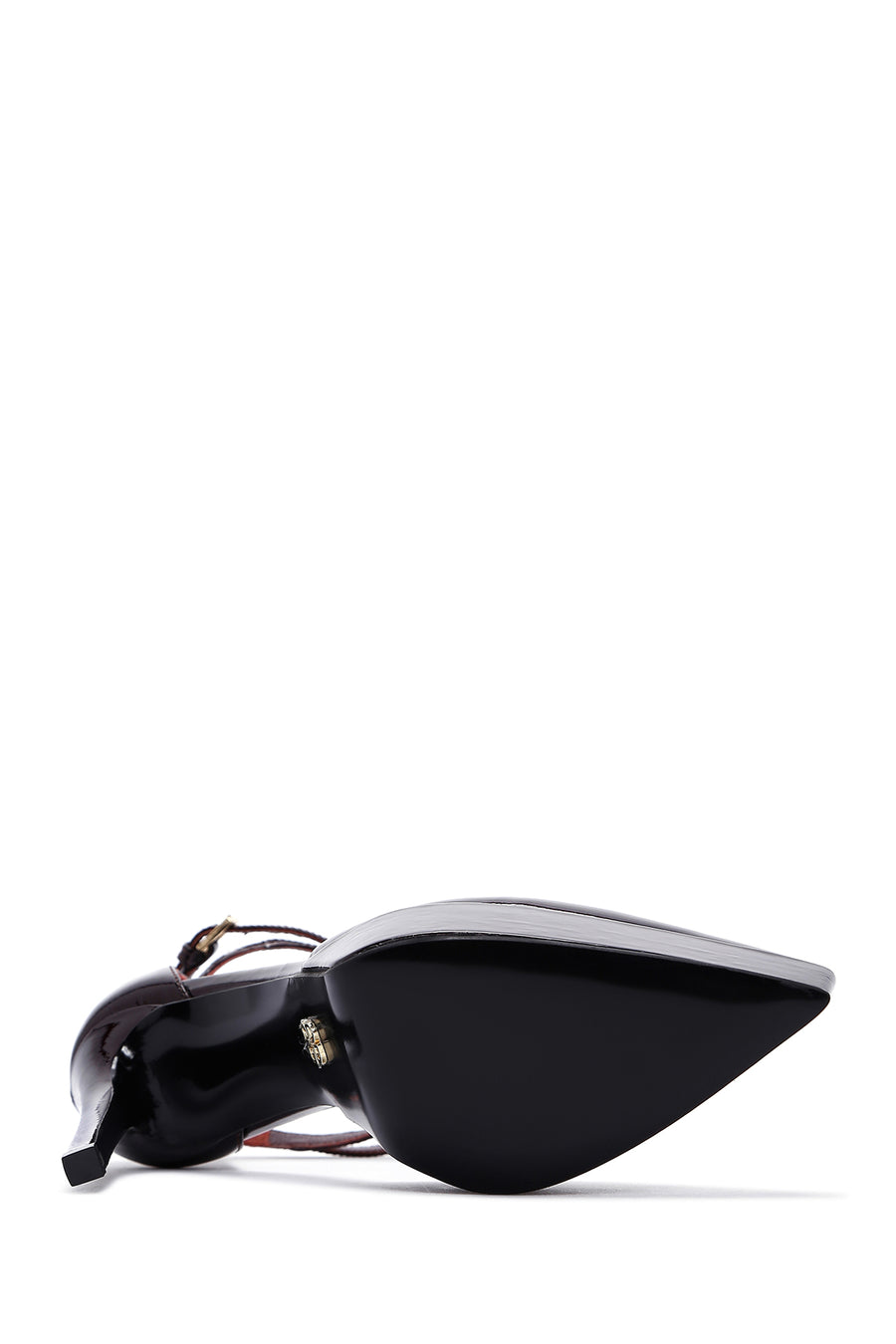 Women's Burgundy Patent Leather Platform High Heel Shoes