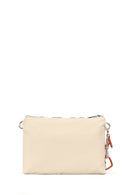 Woman Cream Long-Strap Fabric Crossbody Bag | Derimod