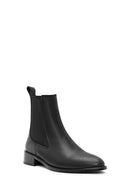 Women's Black Leather Chelsea Boots | Derimod