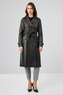 Beyonce Women's Black Leather Coat | Derimod