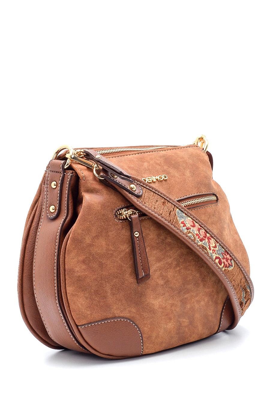 Women's Nubuck Strap Detailed Crossbody Bag