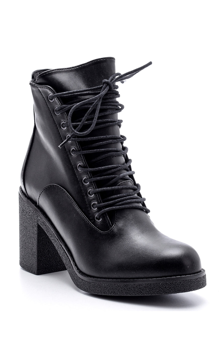 Women's Heeled Boots with Lace Detail