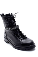 Women's Leather Stone Boots | Derimod