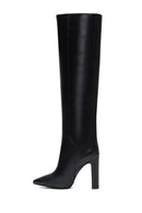 Women's Black Leather Heeled Boots | Derimod