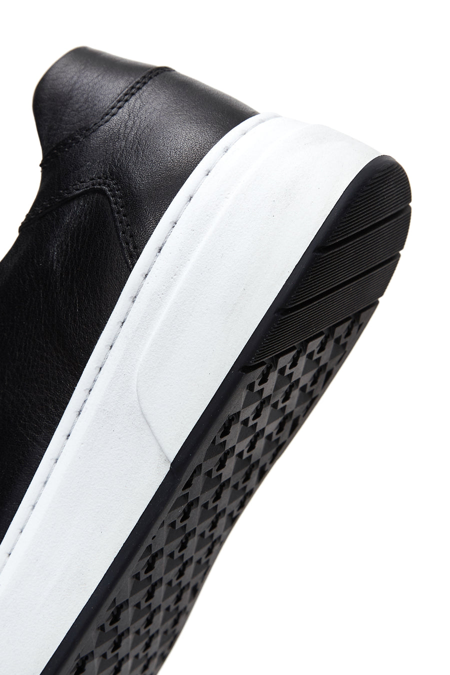 Erkek Siyah Bağcıklı Deri Sneaker