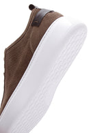 Male Mink Lace-up Suede Leather Sneaker | Derimod