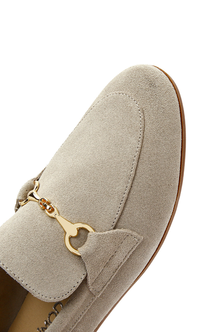 Women's Beige Suede Leather Masculine Loafer