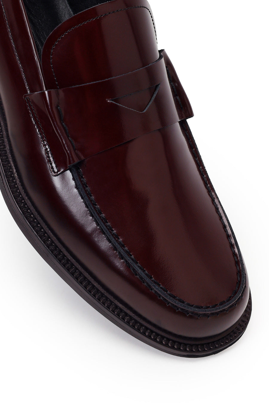 Erkek Bordo Deri Klasik Loafer