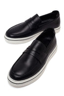 Erkek Siyah Deri Loafer | Derimod