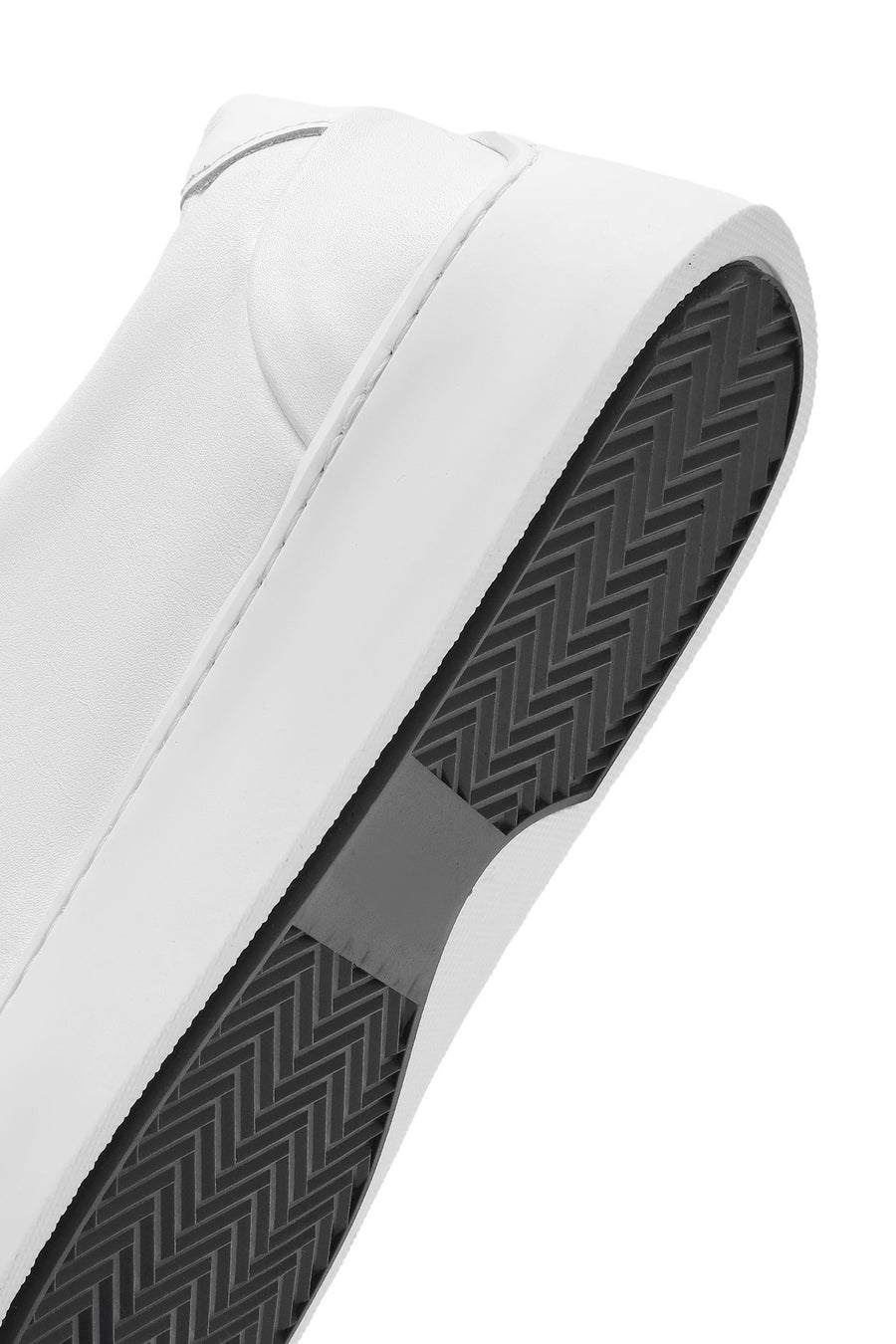 Erkek Beyaz Bağcıklı Deri Sneaker