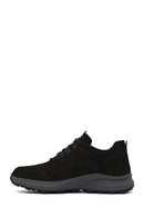 Male Black Lace-Up Thick-Soled Nubuck Leather Casual Sneaker | Derimod
