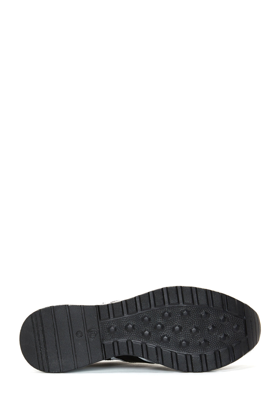 Kadın Siyah Deri Dolgu Topuklu Sneaker