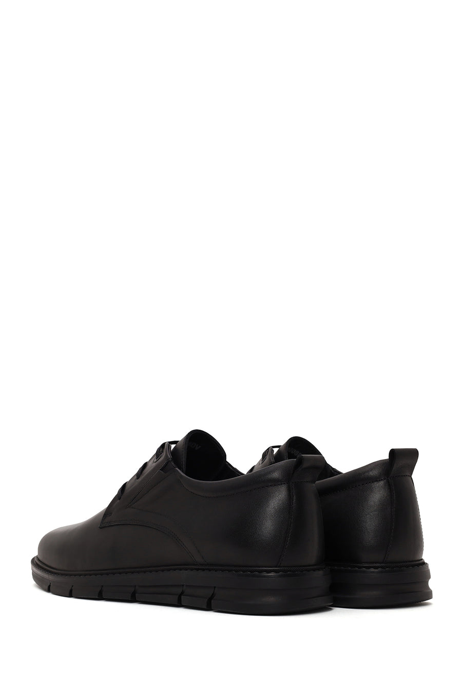 Male Black Lace-up Leather Casual Shoes