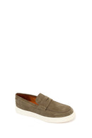 Male Khaki Suede Casual Loafer | Derimod