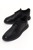 Male Black Lace-Up Leather Casual Shoes | Derimod