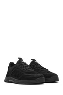 Erkek Siyah Bağcıklı Nubuk Deri Casual Sneaker | Derimod