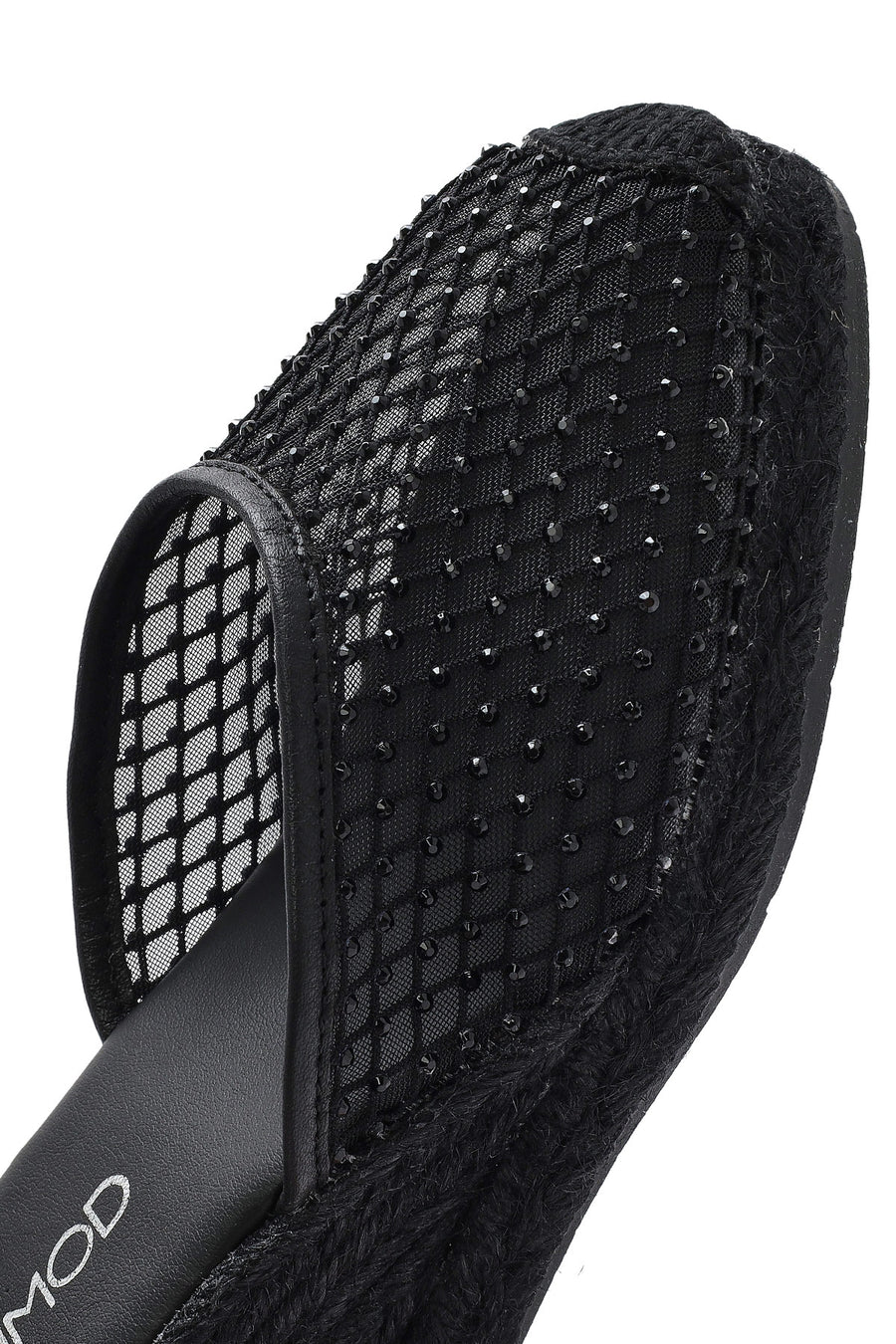 Women's Black Ankle Buckle Wedge Heel Espadrille Sandals