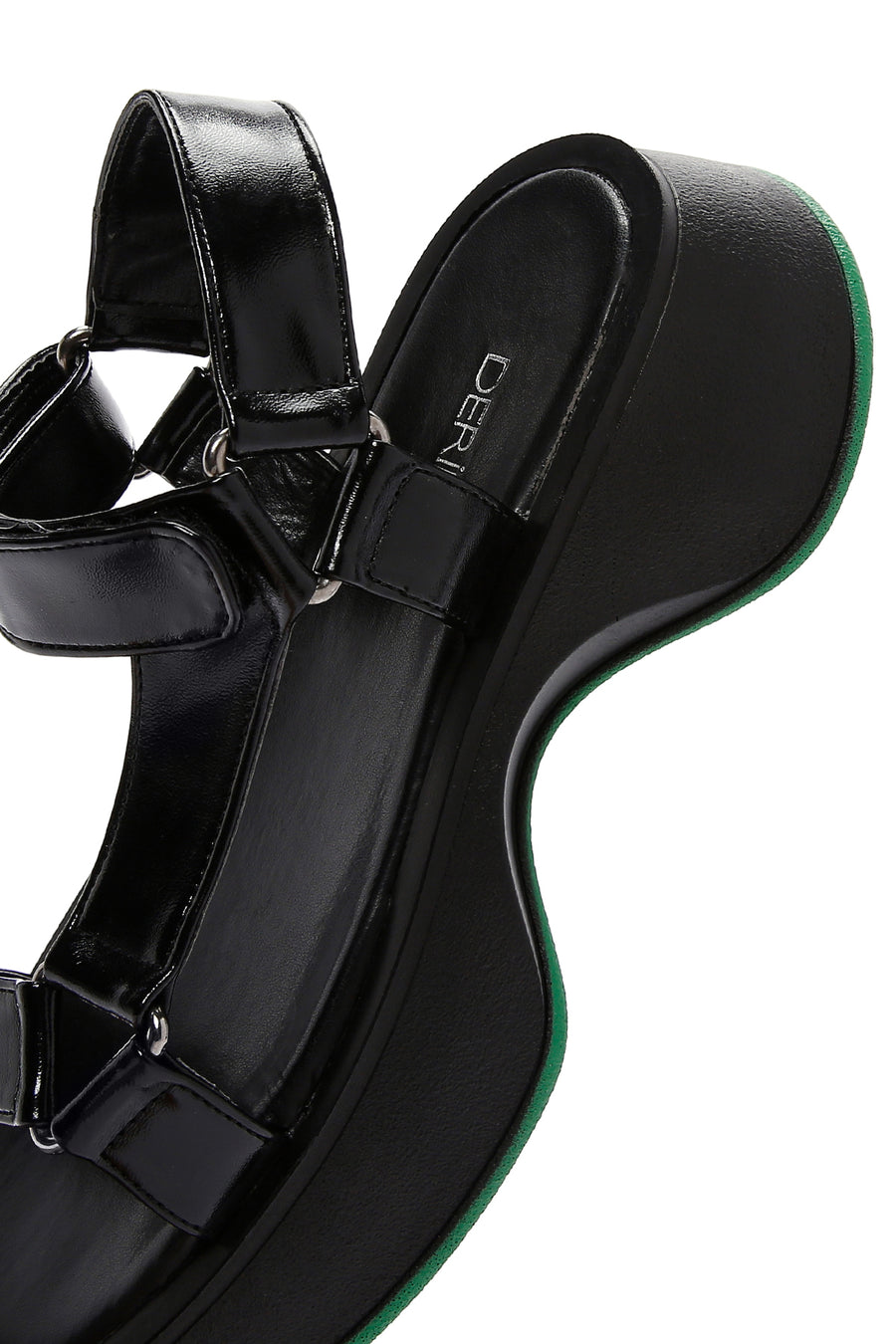 Women's Black Thick Soled Sandals