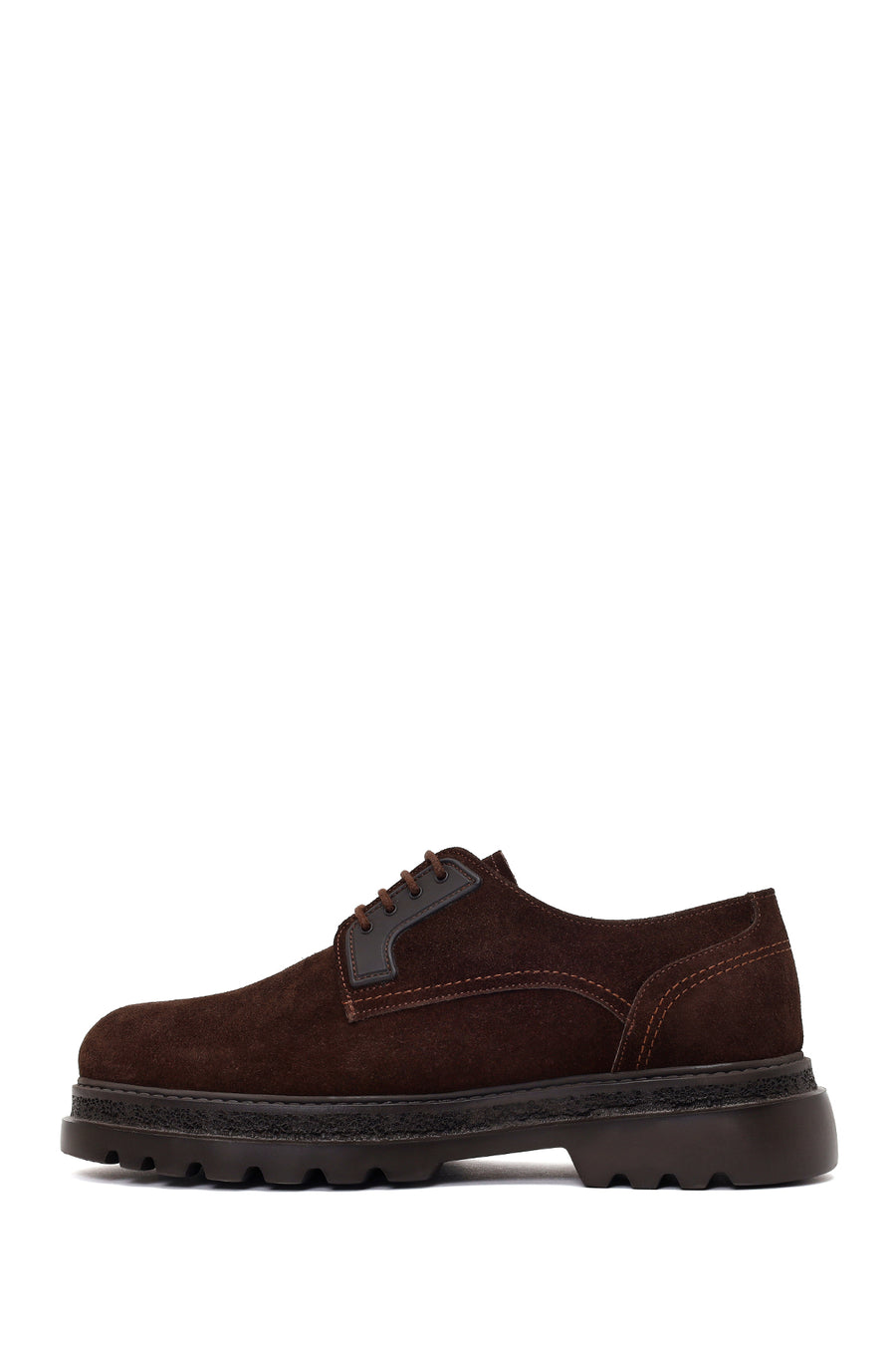 Male Brown Lace-up Suede Casual Shoes