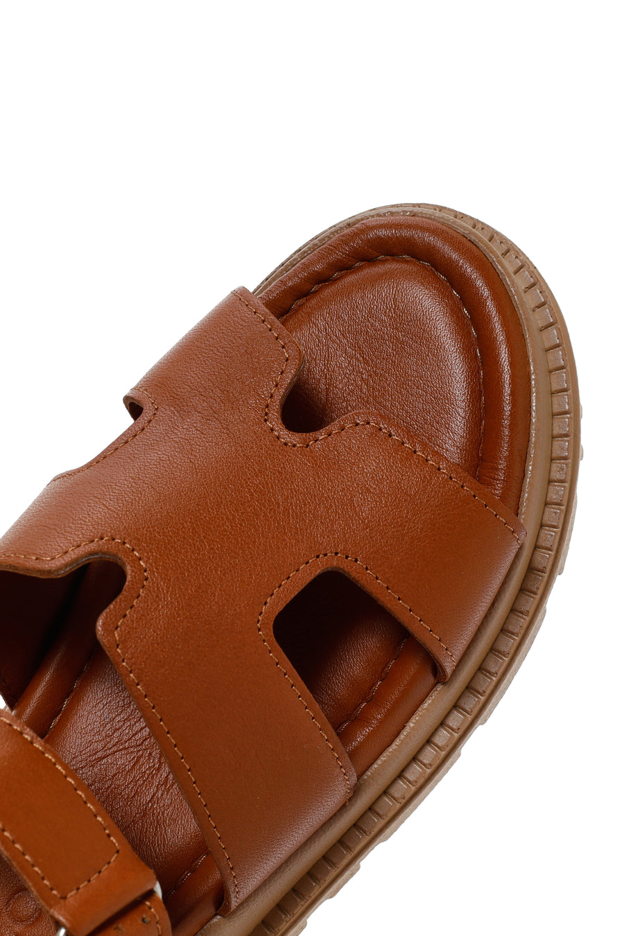 Kadın Taba Deri Comfort Sandalet