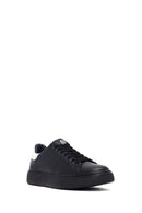 Erkek Siyah Bağcıklı Kalın Tabanlı Sneaker | Derimod