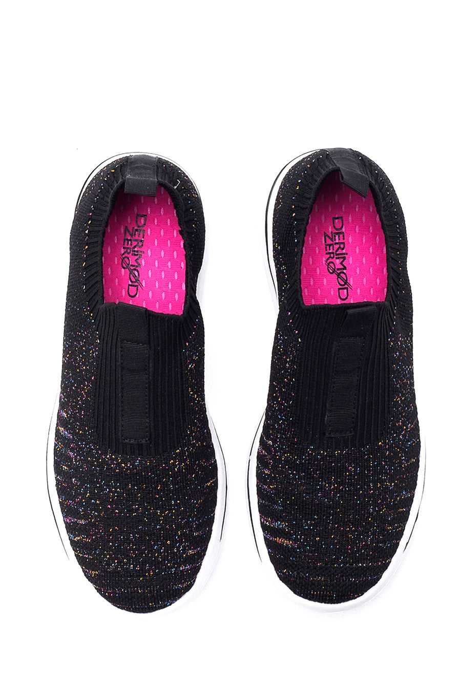 Kadın Siyah Desenli Kumaş Sneaker