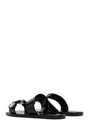 Women's Black Jelly Stone Slippers | Derimod