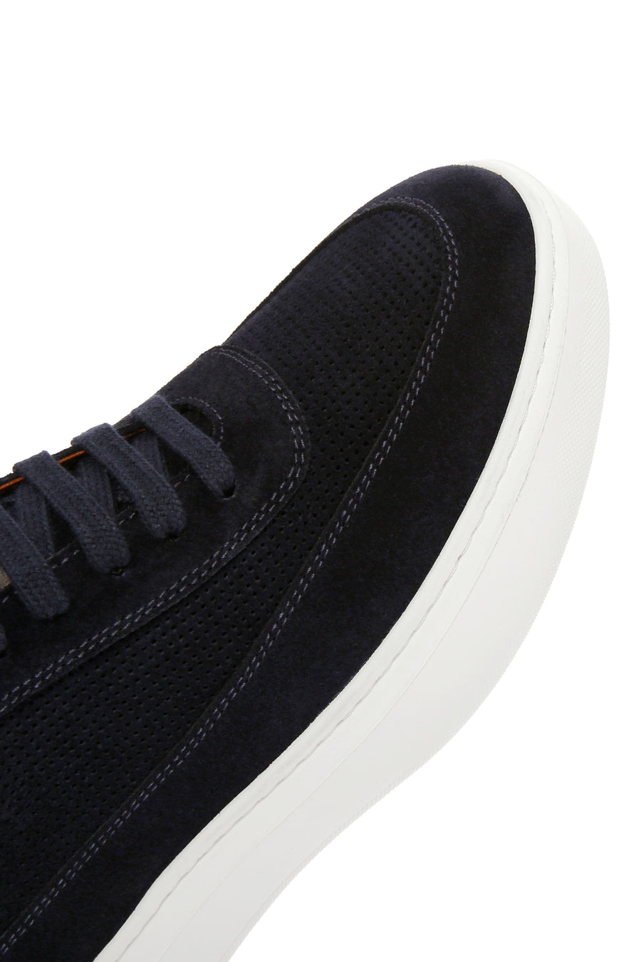 Erkek Lacivert Bağcıklı Süet Deri Sneaker