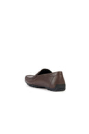 Geox Men's Brown Kosmopolis + Grip Leather Masculine Loafer | Derimod
