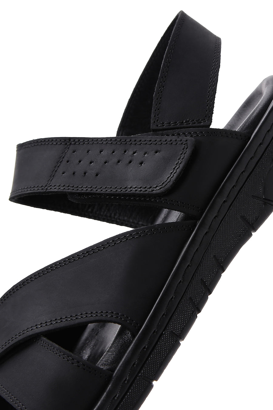 Men's Black Nubuck Leather Sandals