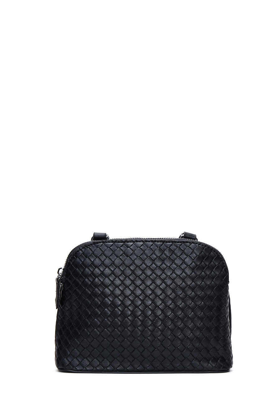 Women's Black Knitted Crossbody Bag