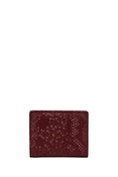 Kadın Bordo Baskılı Cüzdan | Derimod