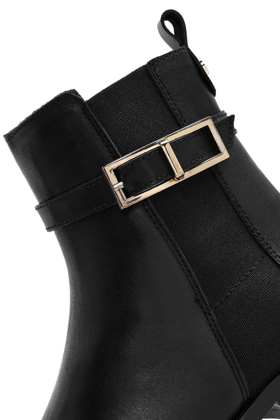 Women's Black Zippered Leather Boots