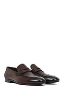 Derimod Black Erkek Kahverengi Deri Klasik Loafer | Derimod