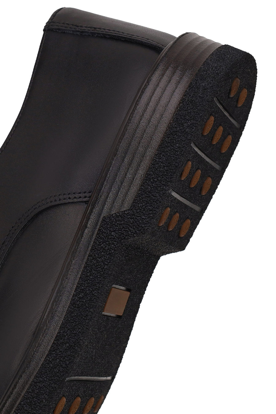 Male Black Lace-Up Leather Casual Shoes