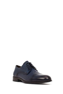 Men's Navy Blue Lace-Up Leather Classic Shoes | Derimod