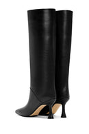 Women's Black Leather Heeled Boots | Derimod