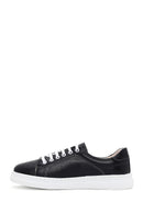Kadın Siyahh Bağcıklı Deri Sneaker | Derimod