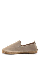 Men's Beige Suede Leather Espadrille | Derimod