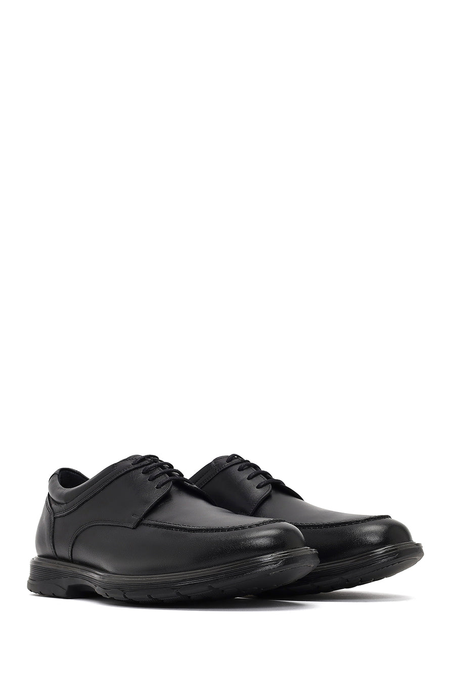 Men's Black Lace-up Leather Casual Shoes