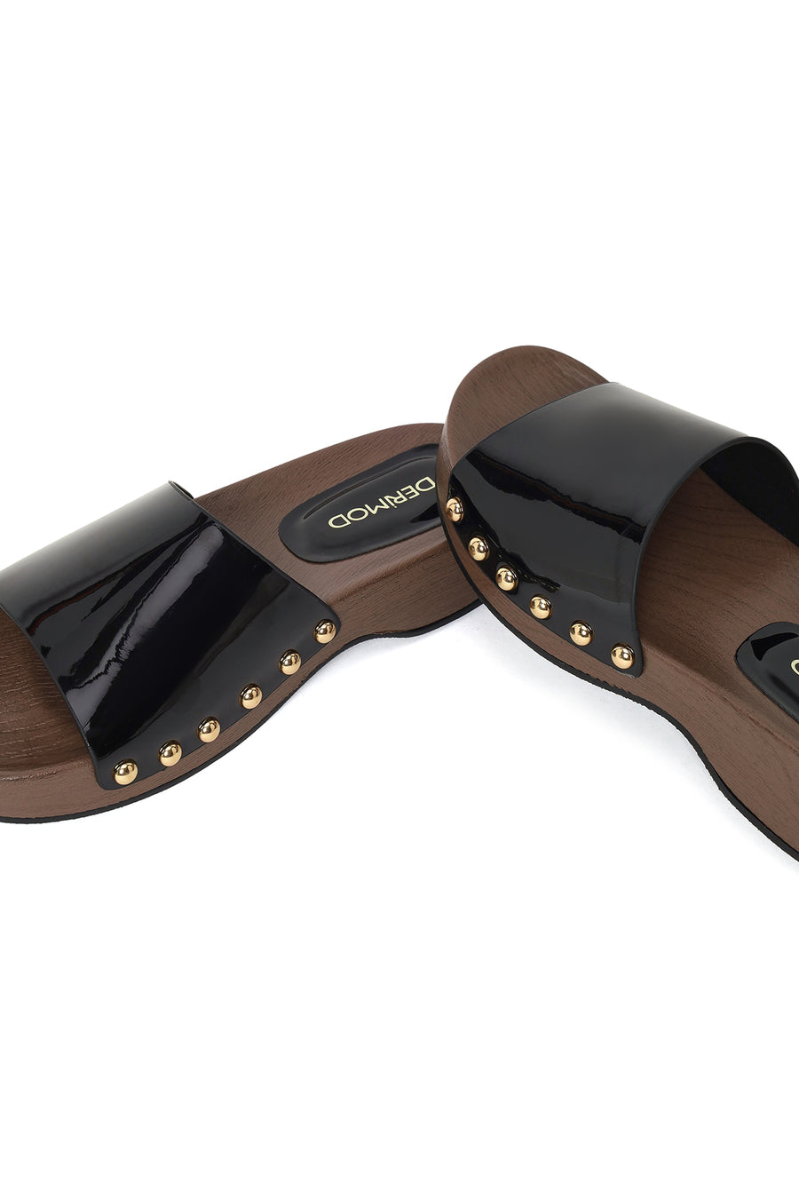 Kadın Siyah Kalın Tabanlı Rugan Terlik