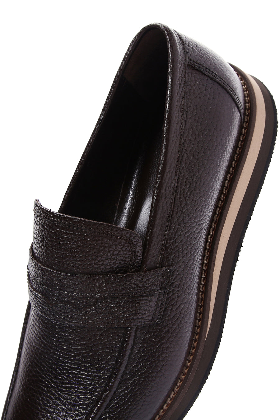 Erkek Kahverengi Deri Casual Loafer