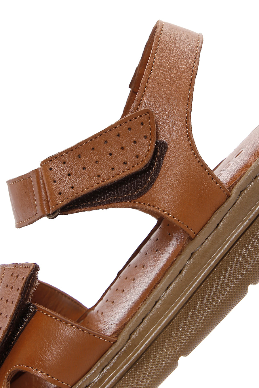 Women's Tan Leather Comfort Sandals