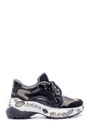 Women's Patterned Leather Sneaker | Derimod
